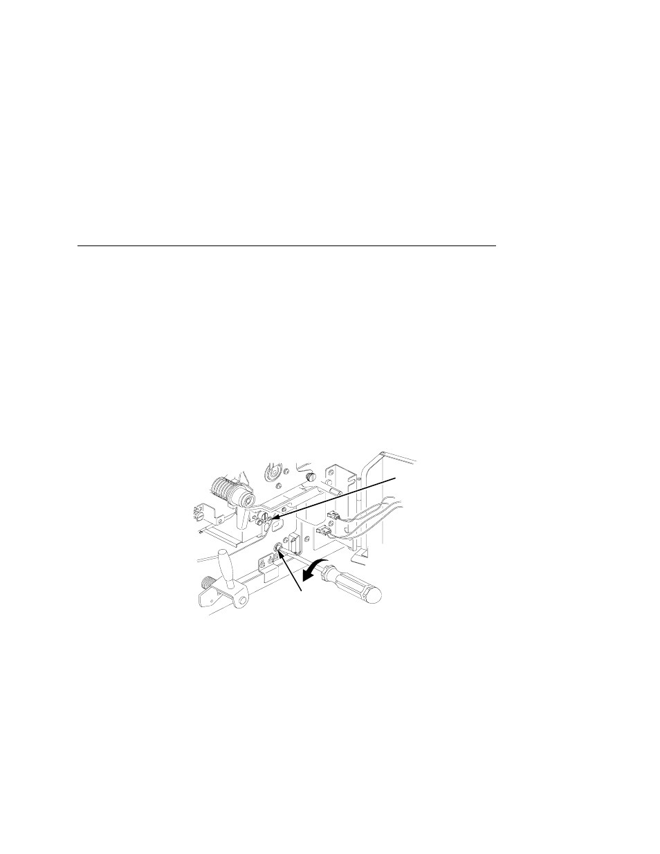 Caution, 1) transfer charger, 2) transfer elevator drive shaft | Printronix L5035 User Manual | Page 133 / 278