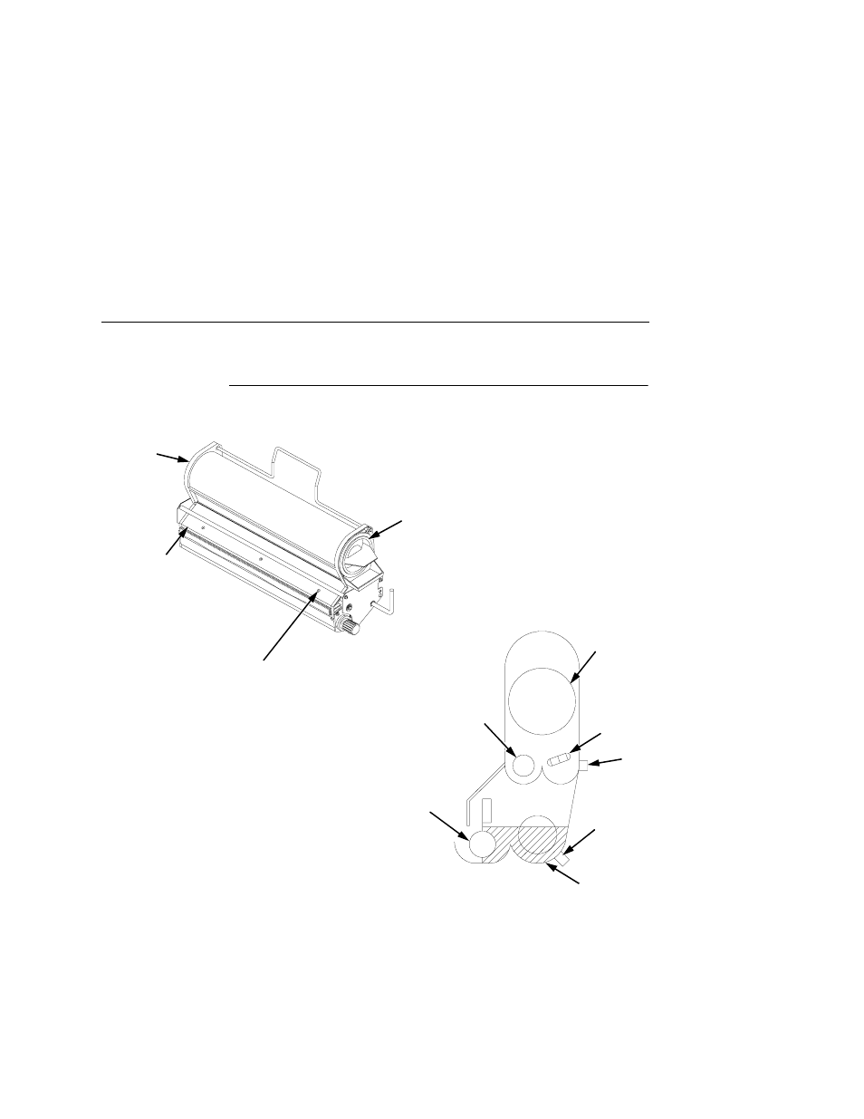 Replacing the developer, 1) toner cartridge, 2) toner hopper | 3) auger, 4) toner sensor, 5) developing tank, 6) developing roller, 7) toner supply roller, 8) screws, 9) cover | Printronix L5035 User Manual | Page 143 / 278