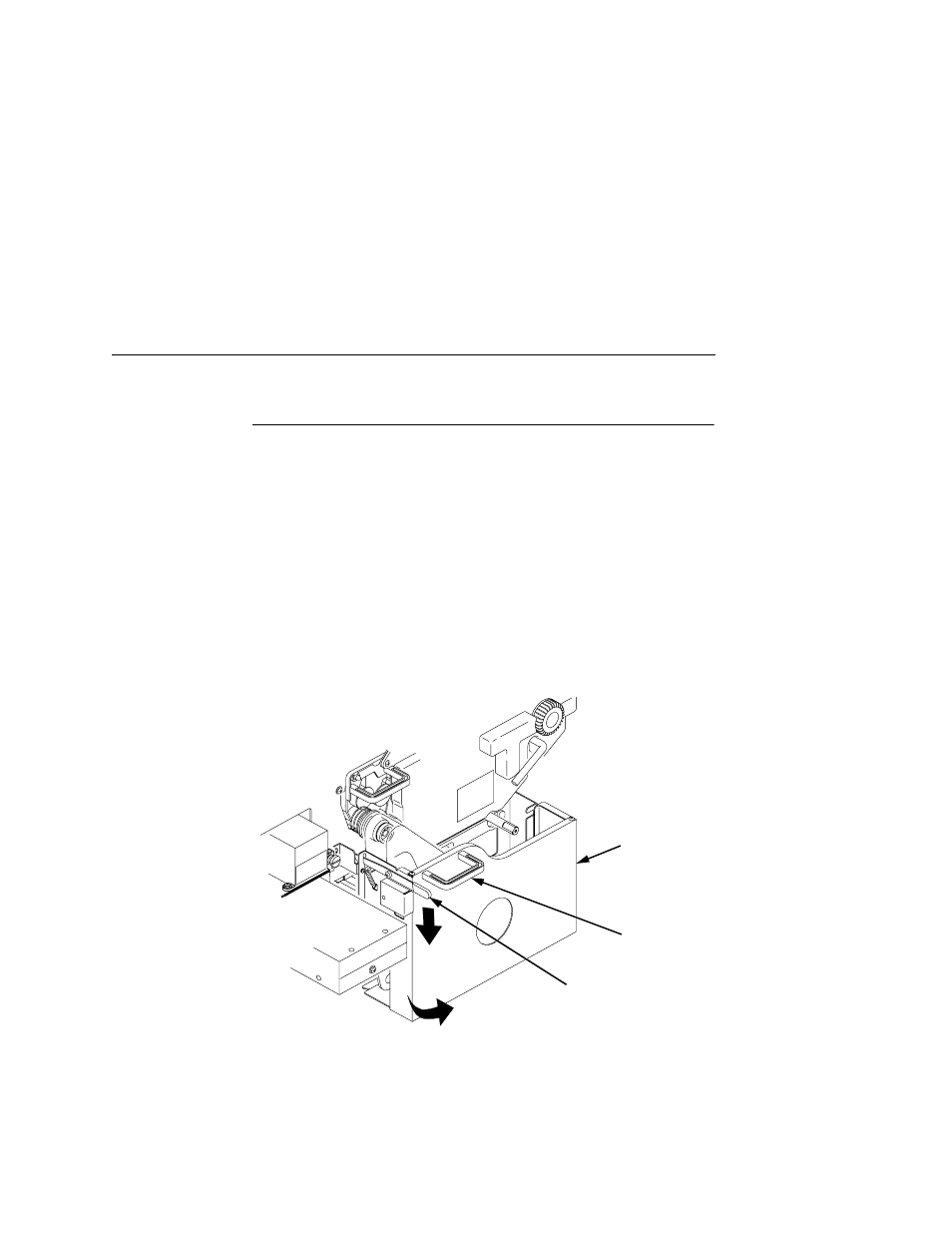 Replacing the developing unit, Caution, Developing unit removal | Turn the power switch off, 1) waste toner recovery unit, 2) green handle, 3) opening lever | Printronix L5035 User Manual | Page 147 / 278