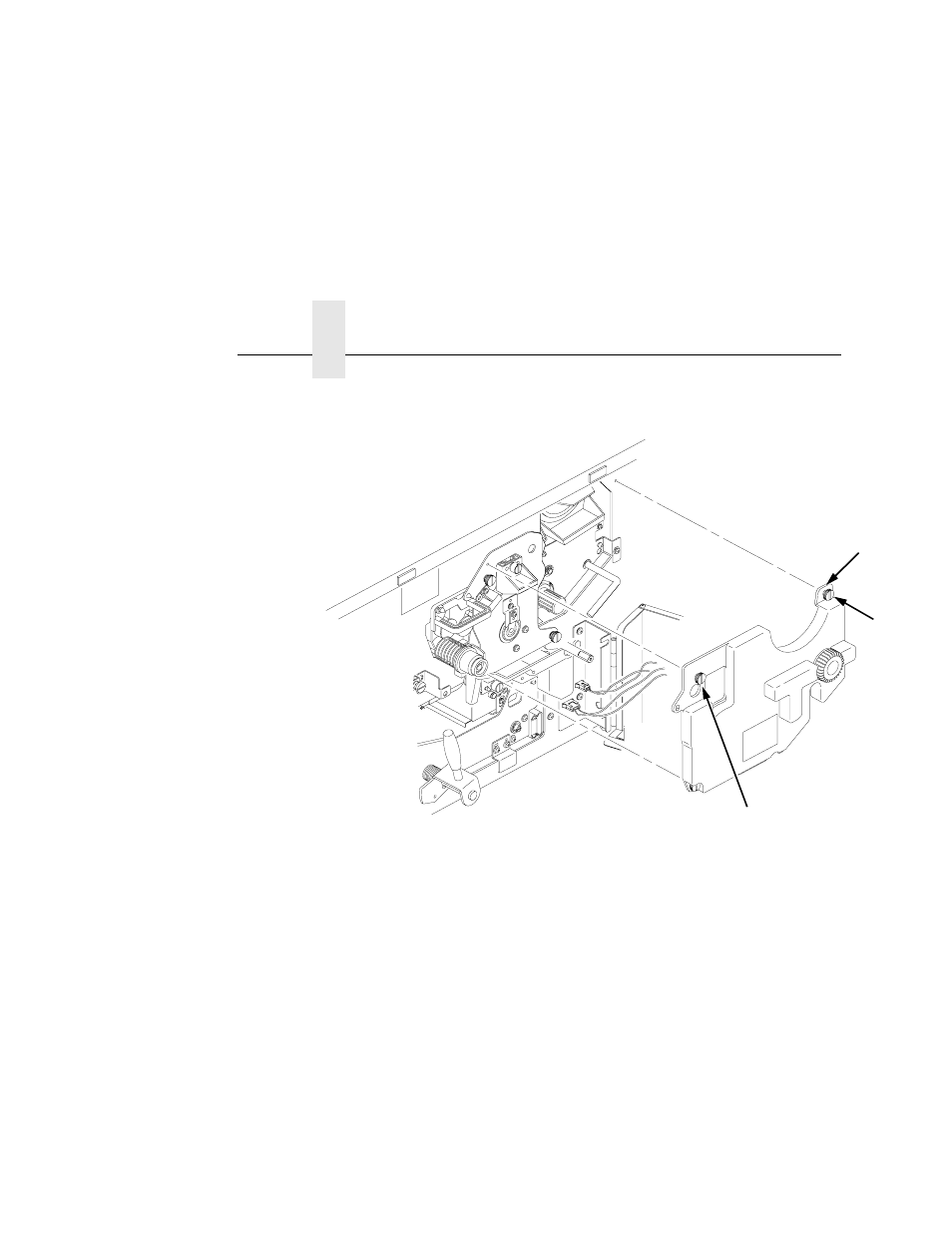 1) upper inner cover, 2) thumbscrews, Chapter 4 | Printronix L5035 User Manual | Page 148 / 278