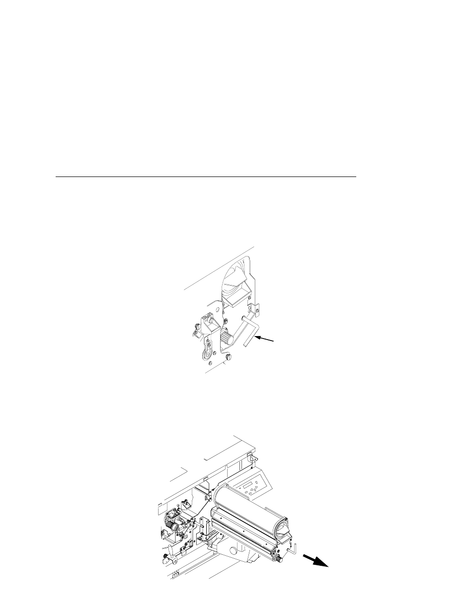 Caution, 1) lever | Printronix L5035 User Manual | Page 149 / 278