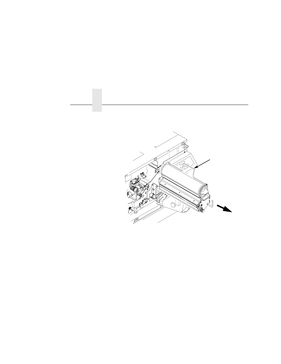 1) hanger, Vacuum any spilled toner, Chapter 4 | Printronix L5035 User Manual | Page 150 / 278