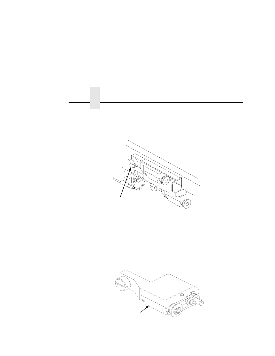 1) green thumbscrew, 1) roller, Chapter 5 | Printronix L5035 User Manual | Page 184 / 278