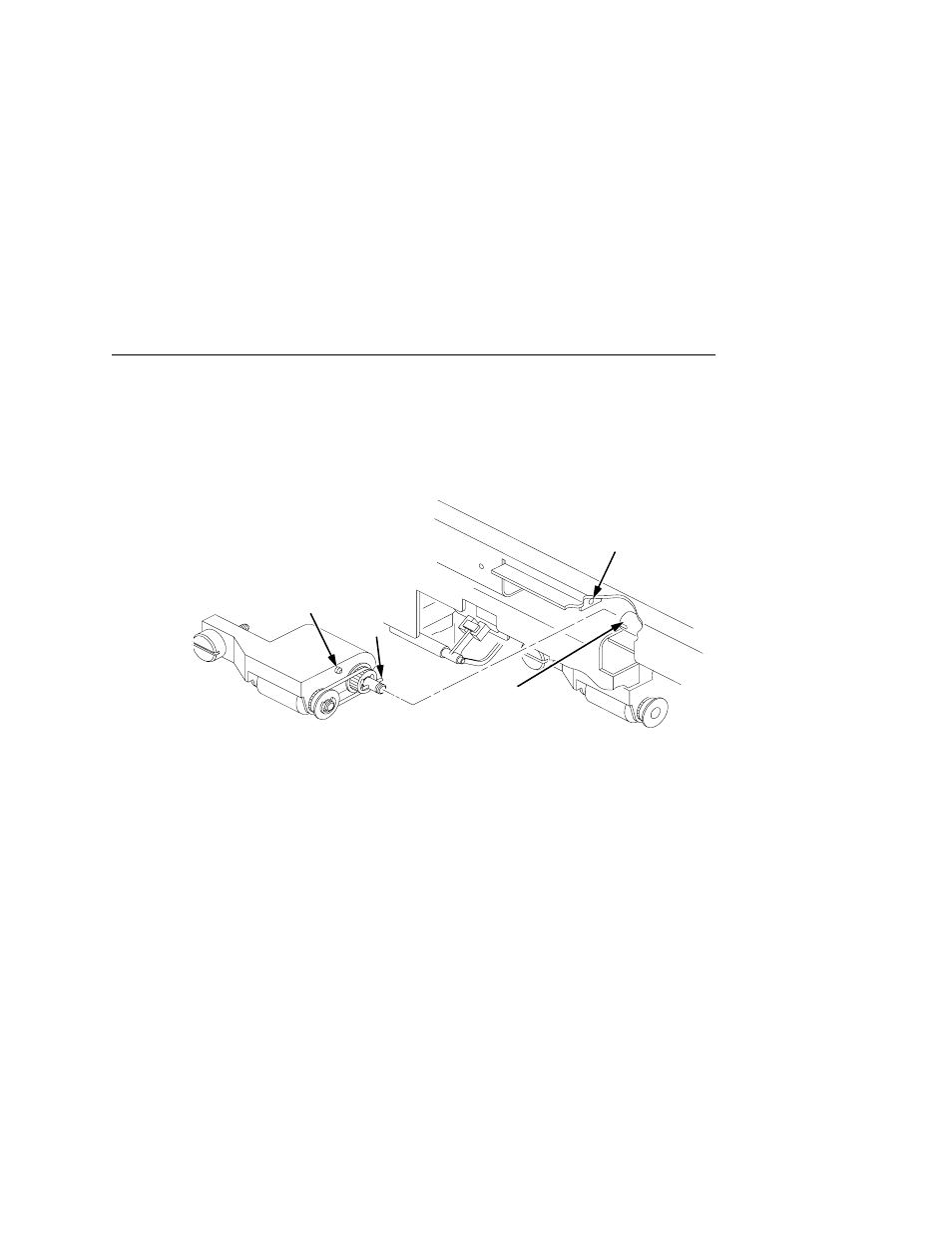 Install the upper and lower pickup roller units, B. tighten the green thumb screw, 1) hole in frame | 2) coupling, 3) shaft pin, 4) alignment pin | Printronix L5035 User Manual | Page 185 / 278