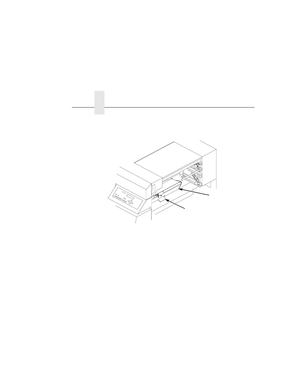 1) paper guide, 2) green lever, Chapter 6 | Printronix L5035 User Manual | Page 204 / 278