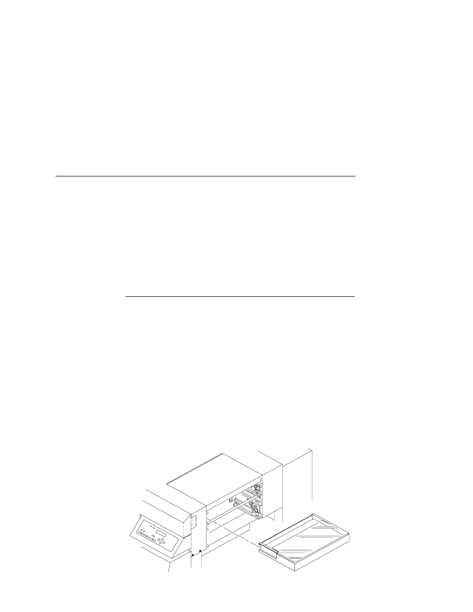 Loading cut sheet paper (option), Pull out the paper cassette and remove its cover | Printronix L5035 User Manual | Page 33 / 278