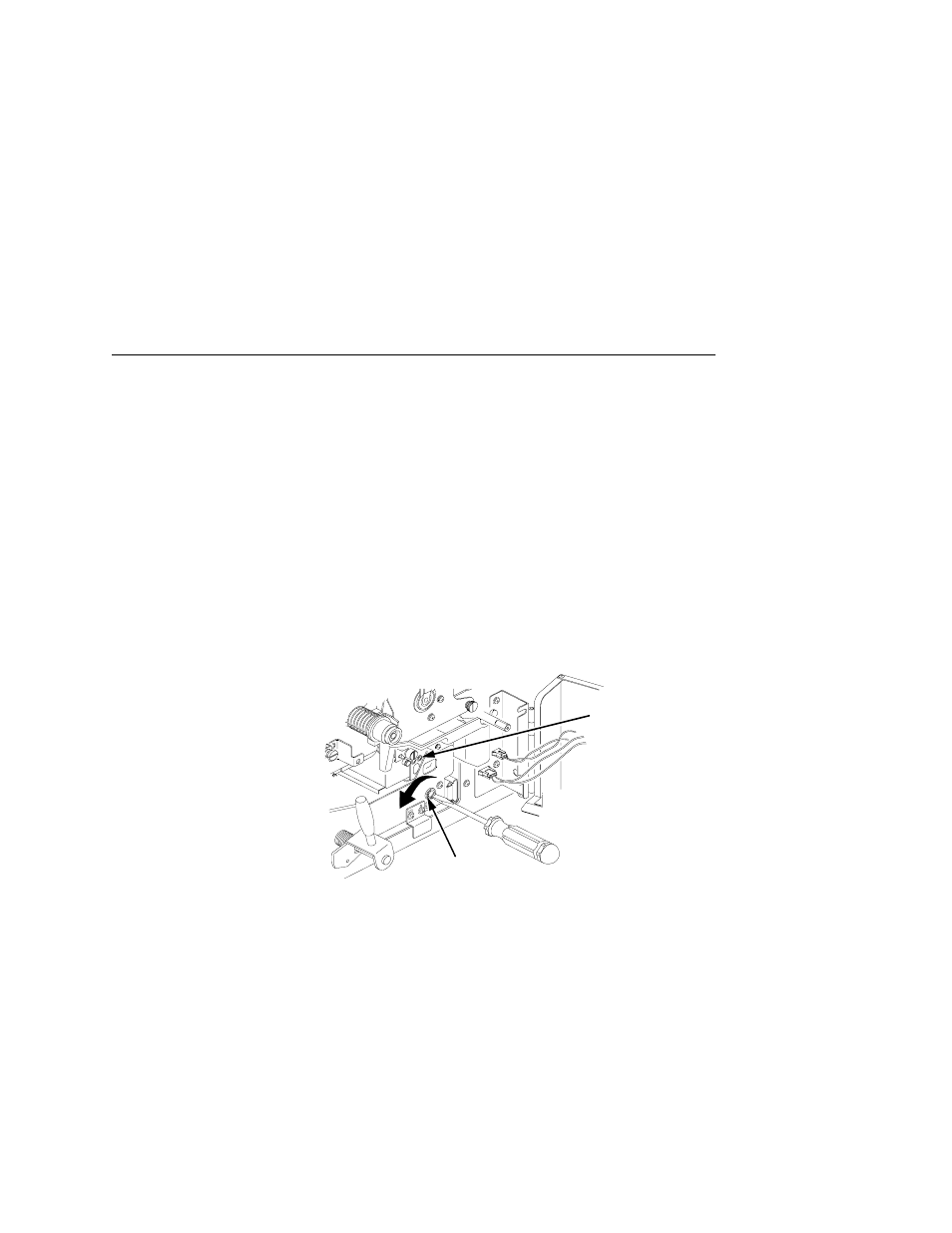 Caution, 1) transfer charger, 2) transfer elevator drive shaft | Printronix L5535 User Manual | Page 111 / 180