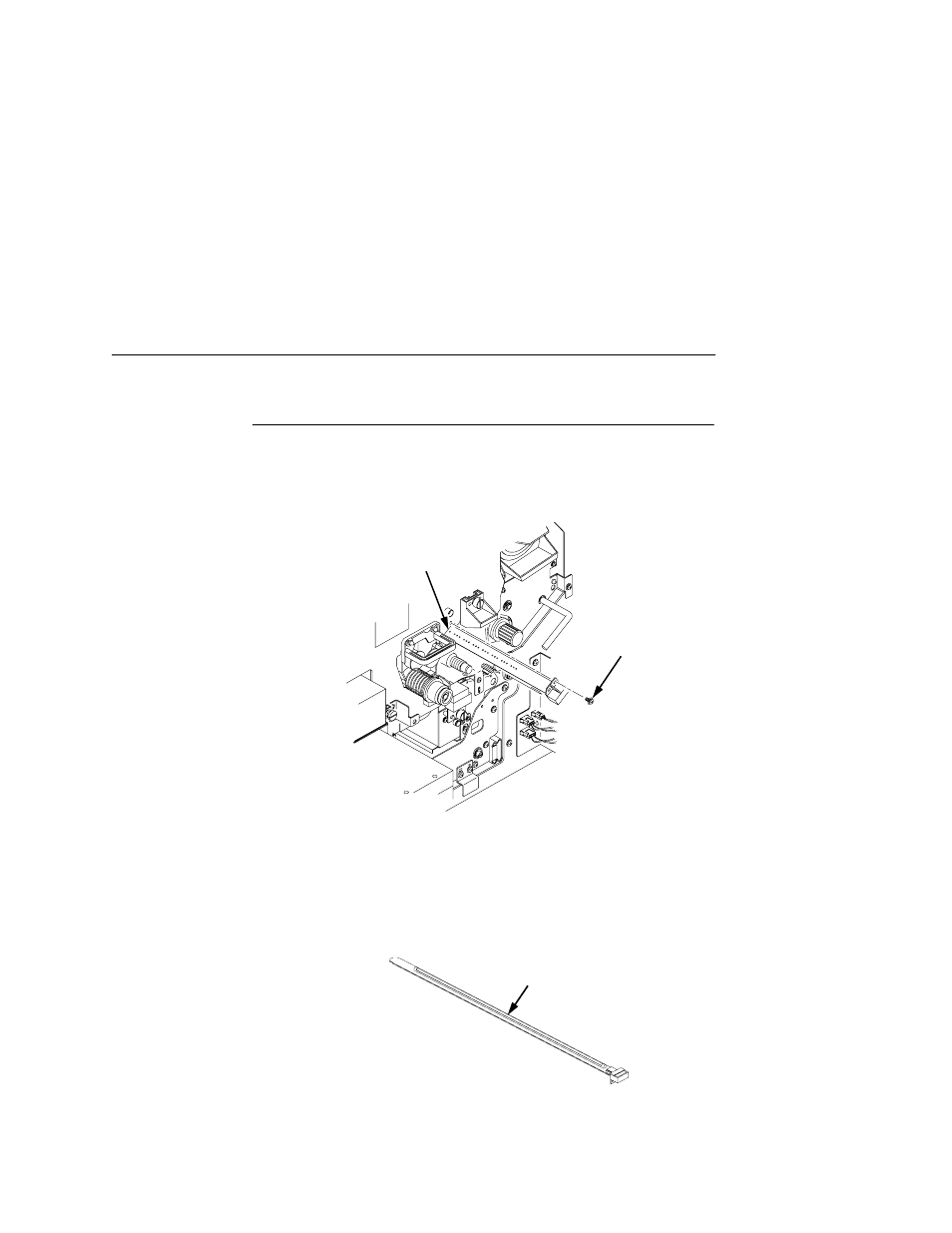 Discharge led, Caution, Remove the discharge led screw | Remove the discharge led by pulling it toward you, 1) discharge led, 2) screw, Return the discharge led to its original position | Printronix L5535 User Manual | Page 123 / 180