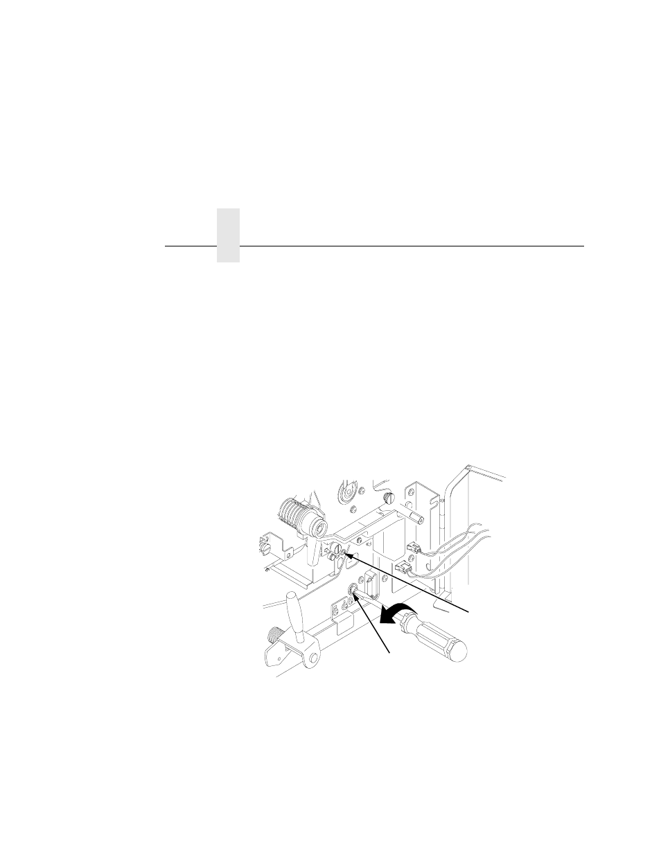 Caution, 1) transfer charger, 2) transfer elevator drive shaft | Chapter 5 | Printronix L5535 User Manual | Page 134 / 180