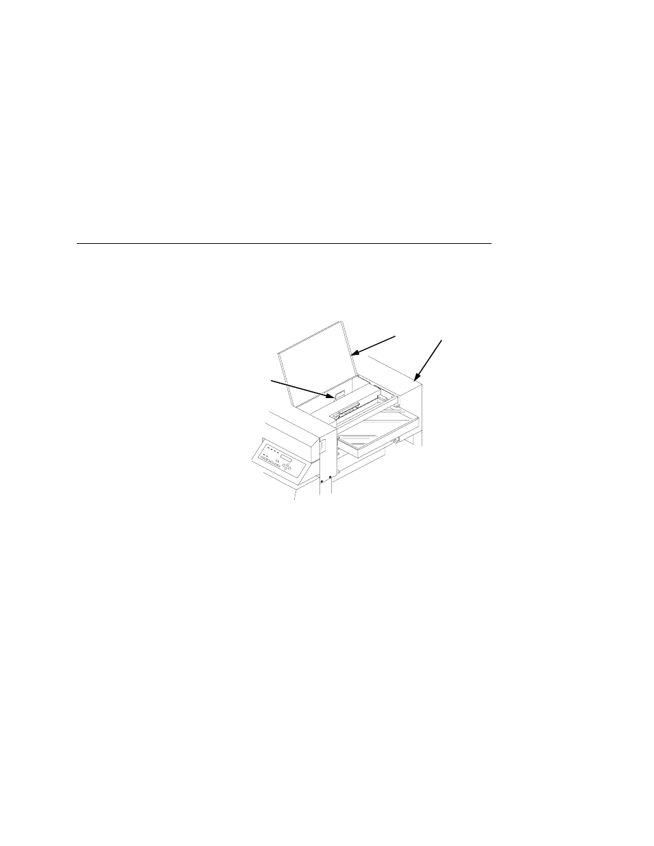 1) green lever, 2) lid, 3) top cover | Printronix L5535 User Manual | Page 139 / 180