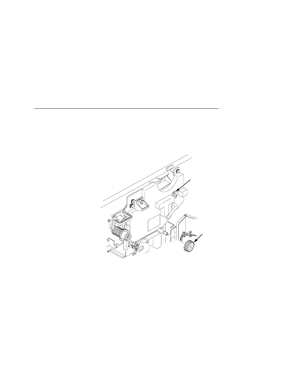 1) original position of knob a, 2) knob a | Printronix L5535 User Manual | Page 143 / 180