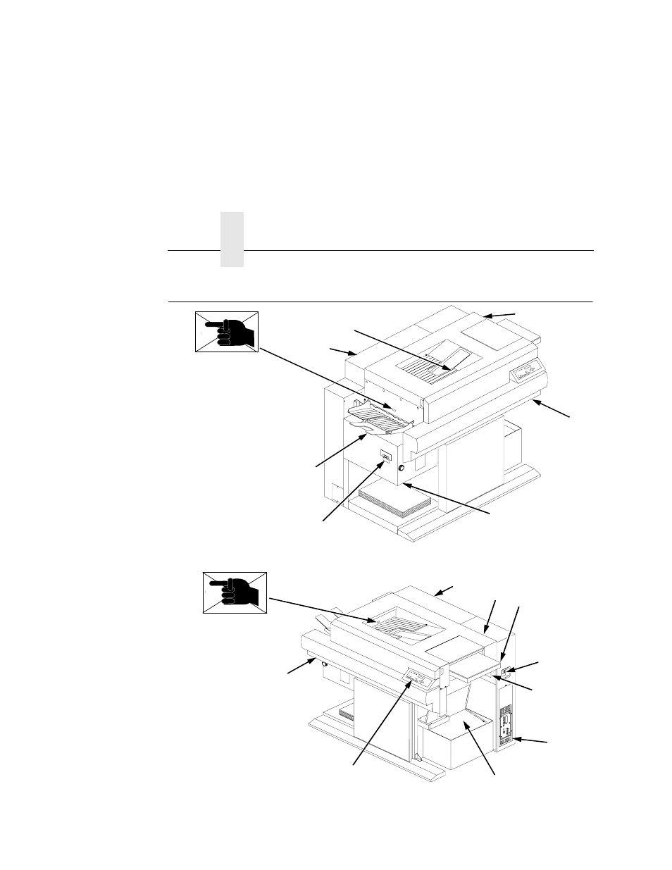 Safety label and component locations, Chapter 1 | Printronix L5535 User Manual | Page 20 / 180