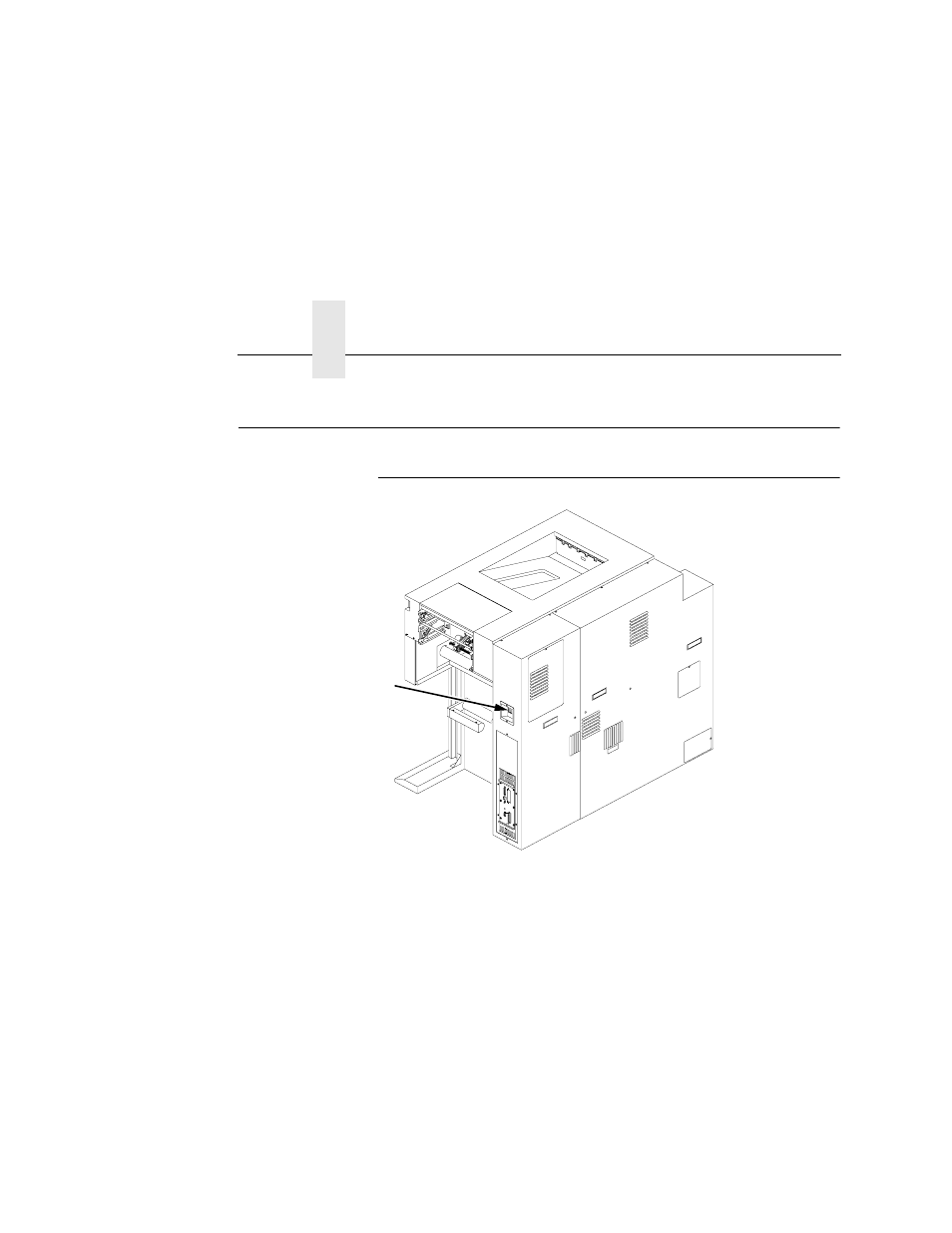 Powering on the printer, Printer functions, 1) power switch | Caution | Printronix L5535 User Manual | Page 38 / 180