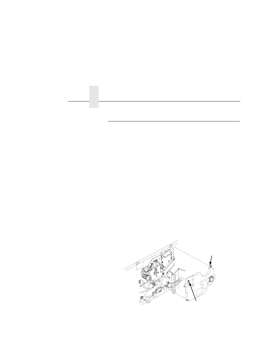 Replacing the photoreceptor drum, Caution, Turn the power switch off | 1) inner cover (upper), 2) thumbscrews (3) | Printronix L5535 User Manual | Page 60 / 180