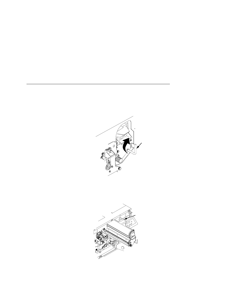 Caution, 1) lever, 1) hanger | Printronix L5535 User Manual | Page 61 / 180