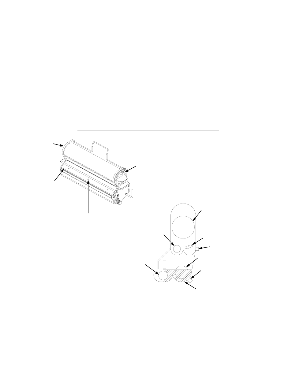 Replacing the developer, 1) toner cartridge, 2) toner hopper | 3) auger, 4) toner sensor, 5) agitation roller, 6) developing tank, 7) developing roller, 8) toner supply roller, 9) screws (3) | Printronix L5535 User Manual | Page 69 / 180