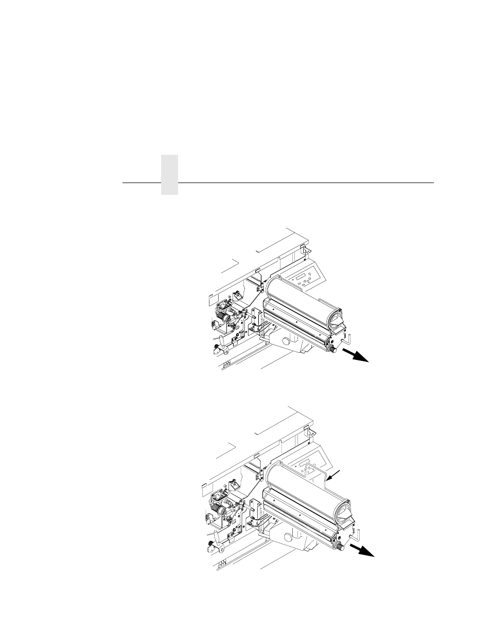 1) hanger, Chapter 3 | Printronix L5535 User Manual | Page 74 / 180