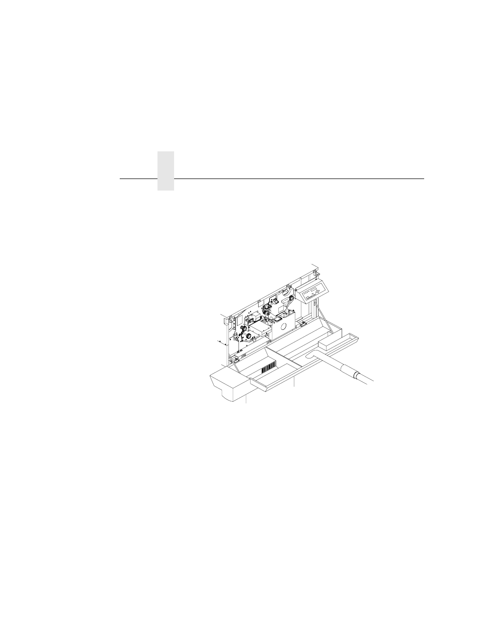 Turn the power switch off, Open the printer front upper cover | Printronix L5535 User Manual | Page 96 / 180