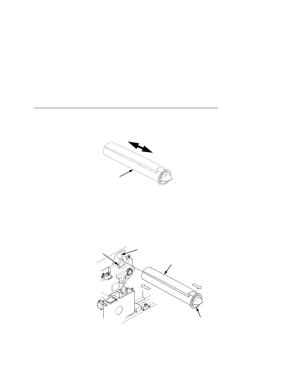 1) toner cartridge, Remove the new toner cartridge from its package, 1) cover tape | 2) notch, 3) pin, 4) toner hopper | Printronix L5020 User Manual | Page 111 / 248