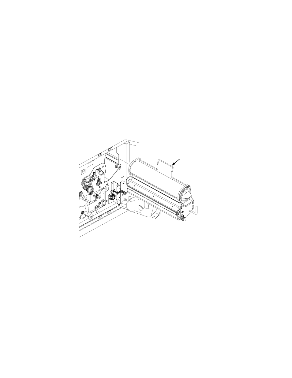 1) hanger, Vacuum any spilled toner | Printronix L5020 User Manual | Page 125 / 248