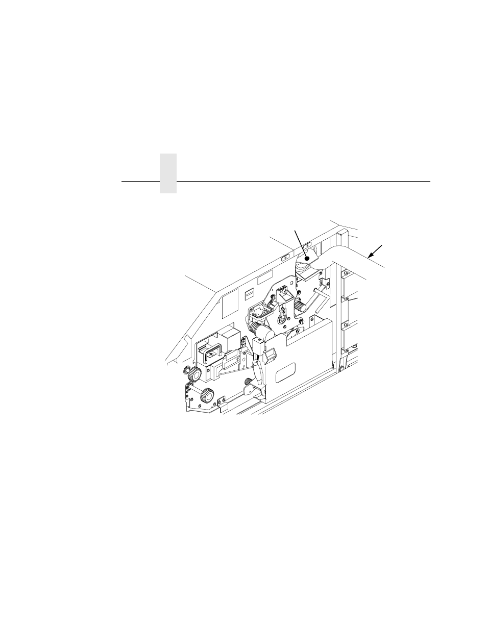 Vacuum the developing unit and toner hopper, 1) vacuum, 2) developing unit and toner hopper | Chapter 5 | Printronix L5020 User Manual | Page 144 / 248