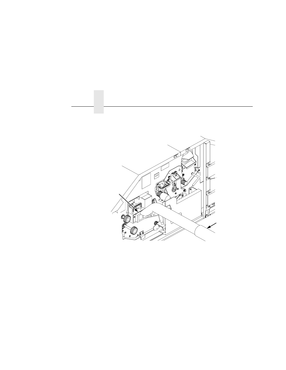 Vacuum the fuser unit, 1) vacuum, 2) fuser unit | Chapter 5 | Printronix L5020 User Manual | Page 146 / 248