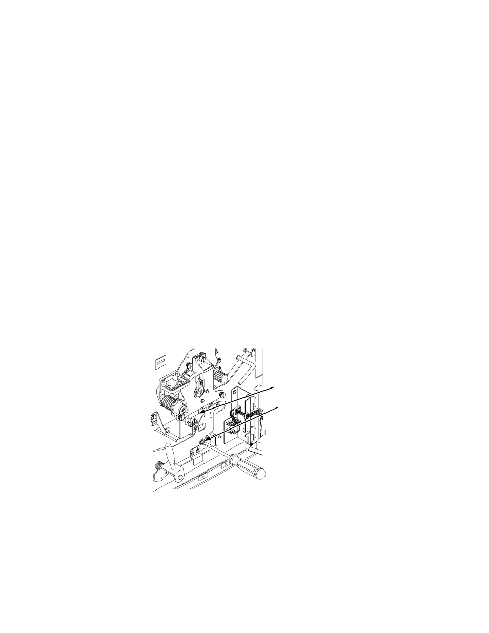 Transfer charger, Caution, 1) transfer charger | 2) transfer elevator drive shaft | Printronix L5020 User Manual | Page 147 / 248