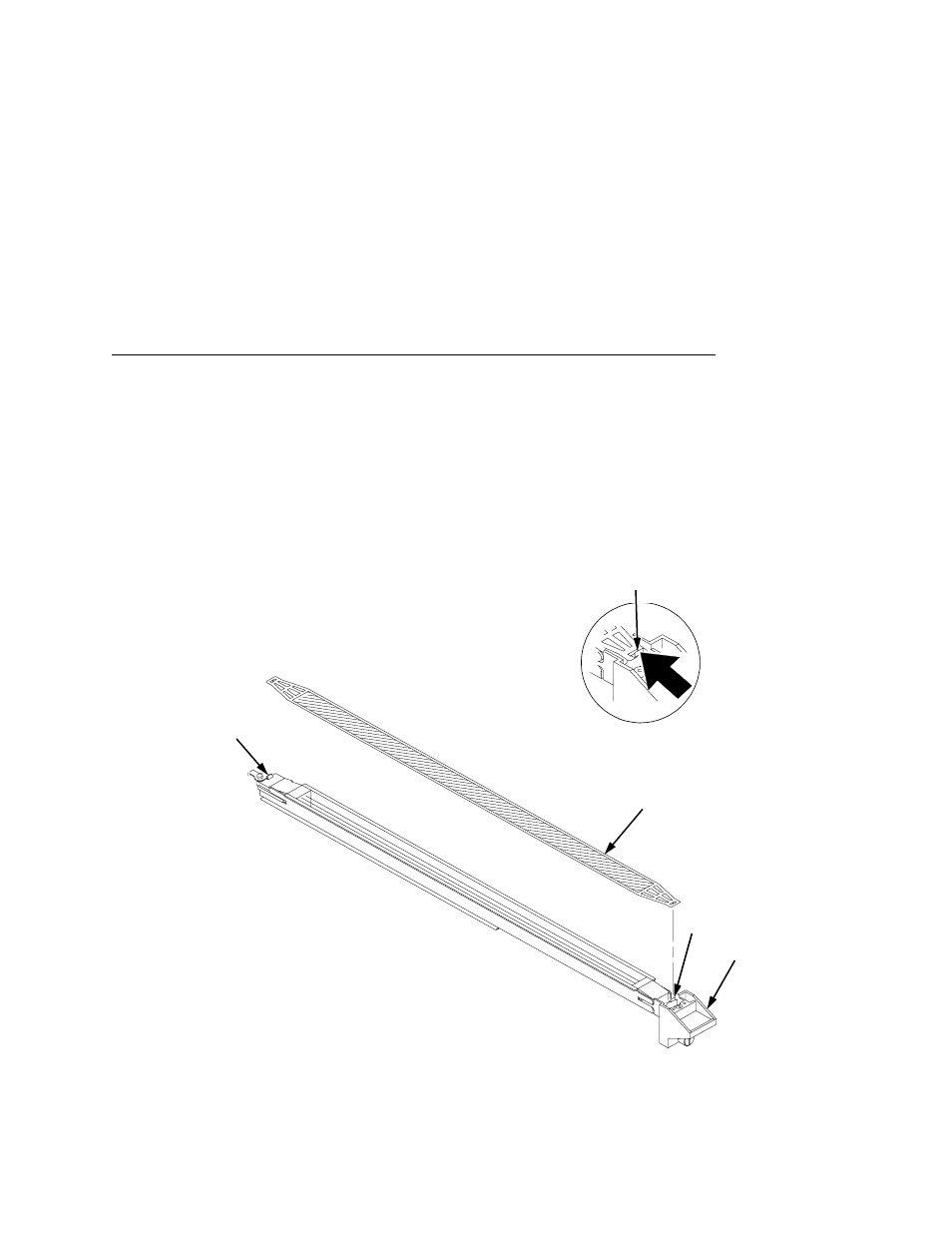 1) front retaining tab, 2) charger grid, 3) main charger | 4) rear retaining tab | Printronix L5020 User Manual | Page 153 / 248