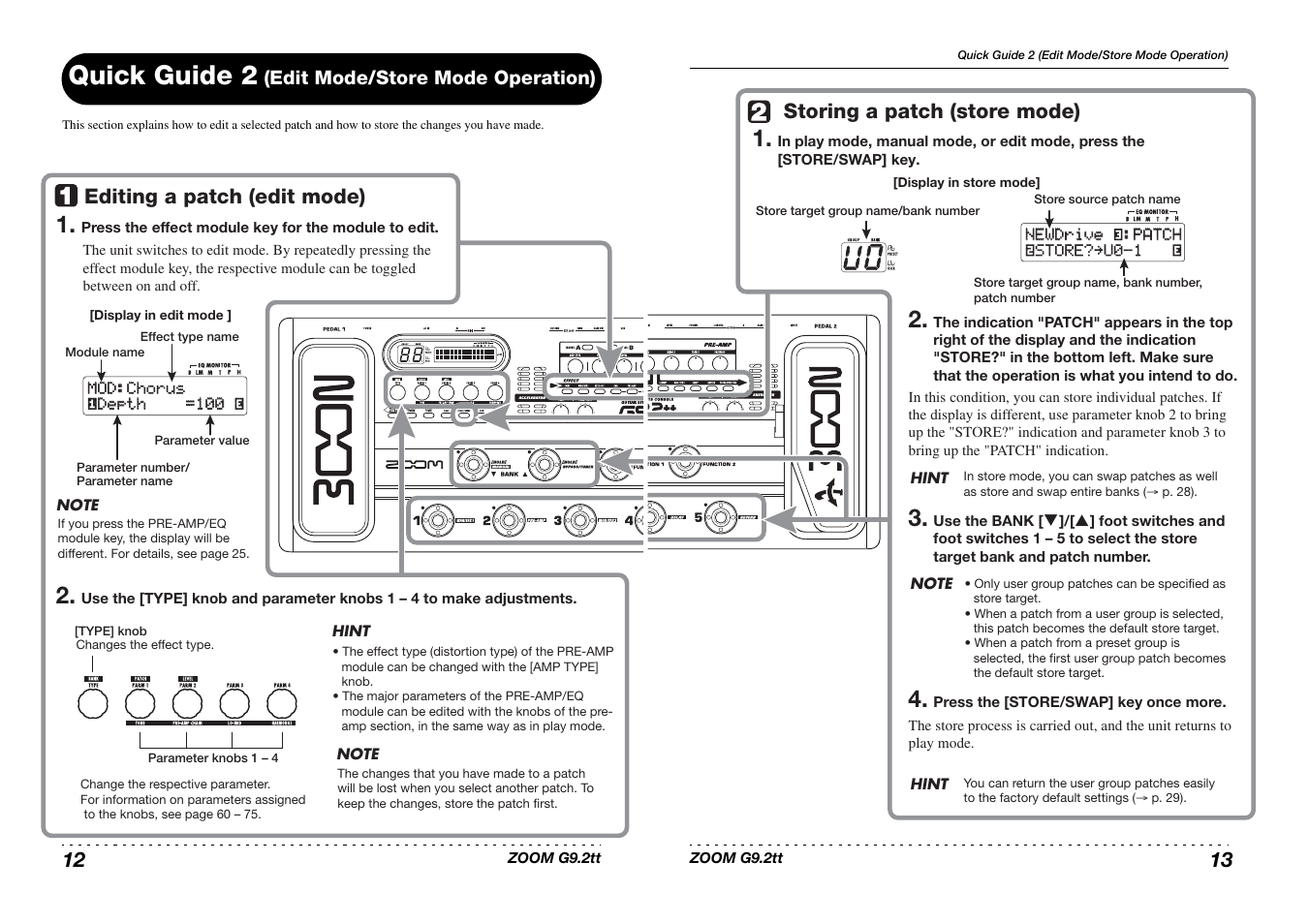 Quick guide 2 | Princeton Digital (USA) Guitar Effects Console G9.2tt2q User Manual | Page 7 / 51
