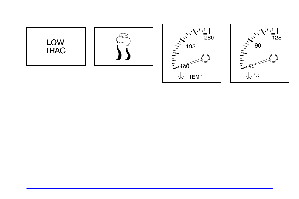 Enhanced traction system active light, Engine coolant temperature gage | Pontiac 2002 Sunfire User Manual | Page 124 / 343