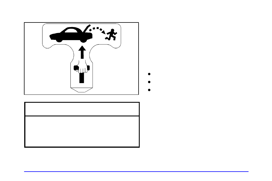 Trunk release handle, Trap-resistant trunk kit, Notice | Pontiac 2002 Sunfire User Manual | Page 76 / 343