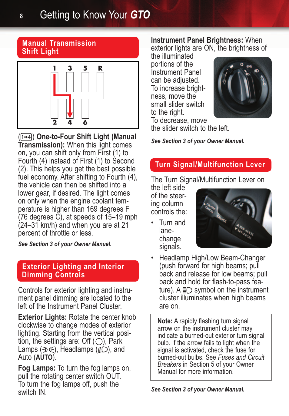 Getting to know your gto | Pontiac 2006 Gto User Manual | Page 8 / 16