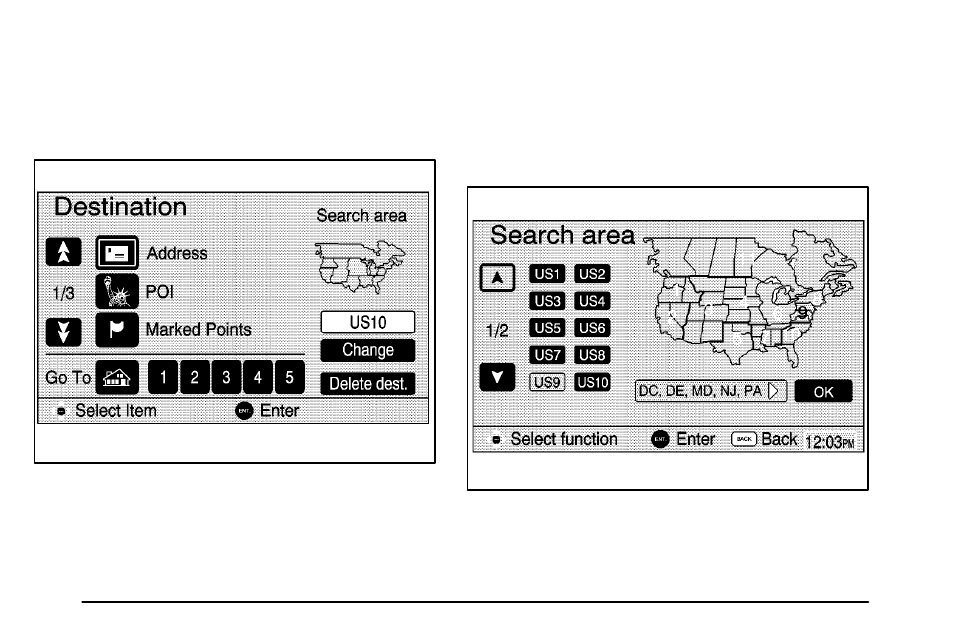 Dest (destination) | Pontiac Vibe Navigation System Supplement User Manual | Page 24 / 50