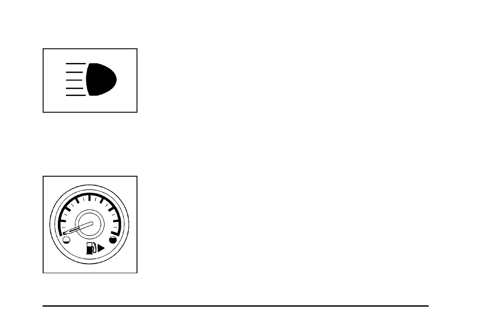 Highbeam on light, Fuel gage, Highbeam on light fuel gage | Pontiac G5 User Manual | Page 175 / 426