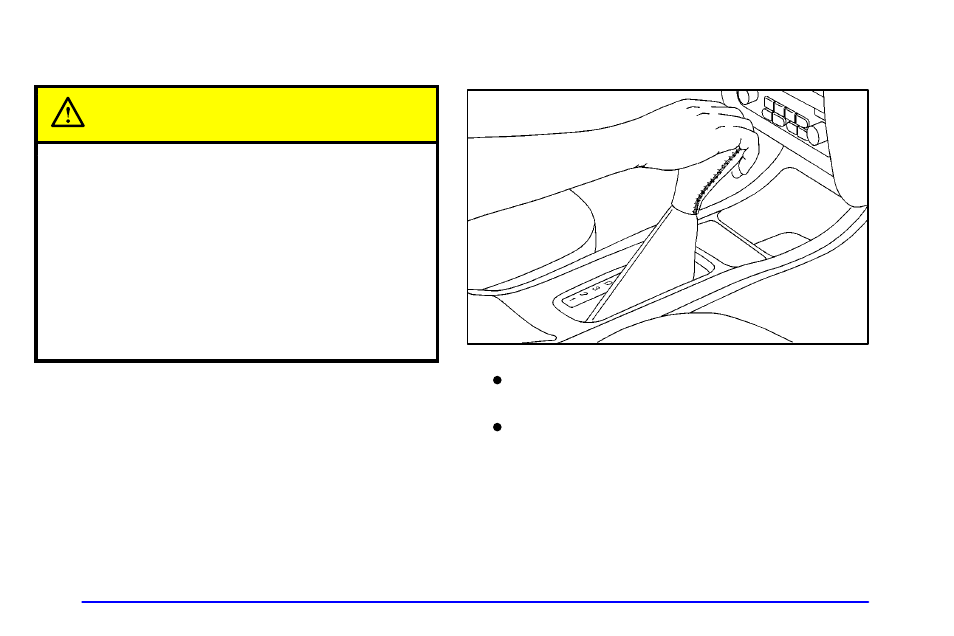 Shifting into park (p), Shifting into park (p) caution | Pontiac Grand Prix 2001 User Manual | Page 111 / 373