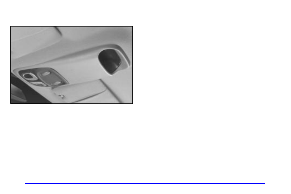 Overhead console (option), Reading lamps, Garage door opener | Sunglasses storage compartment | Pontiac Grand Prix 2001 User Manual | Page 131 / 373