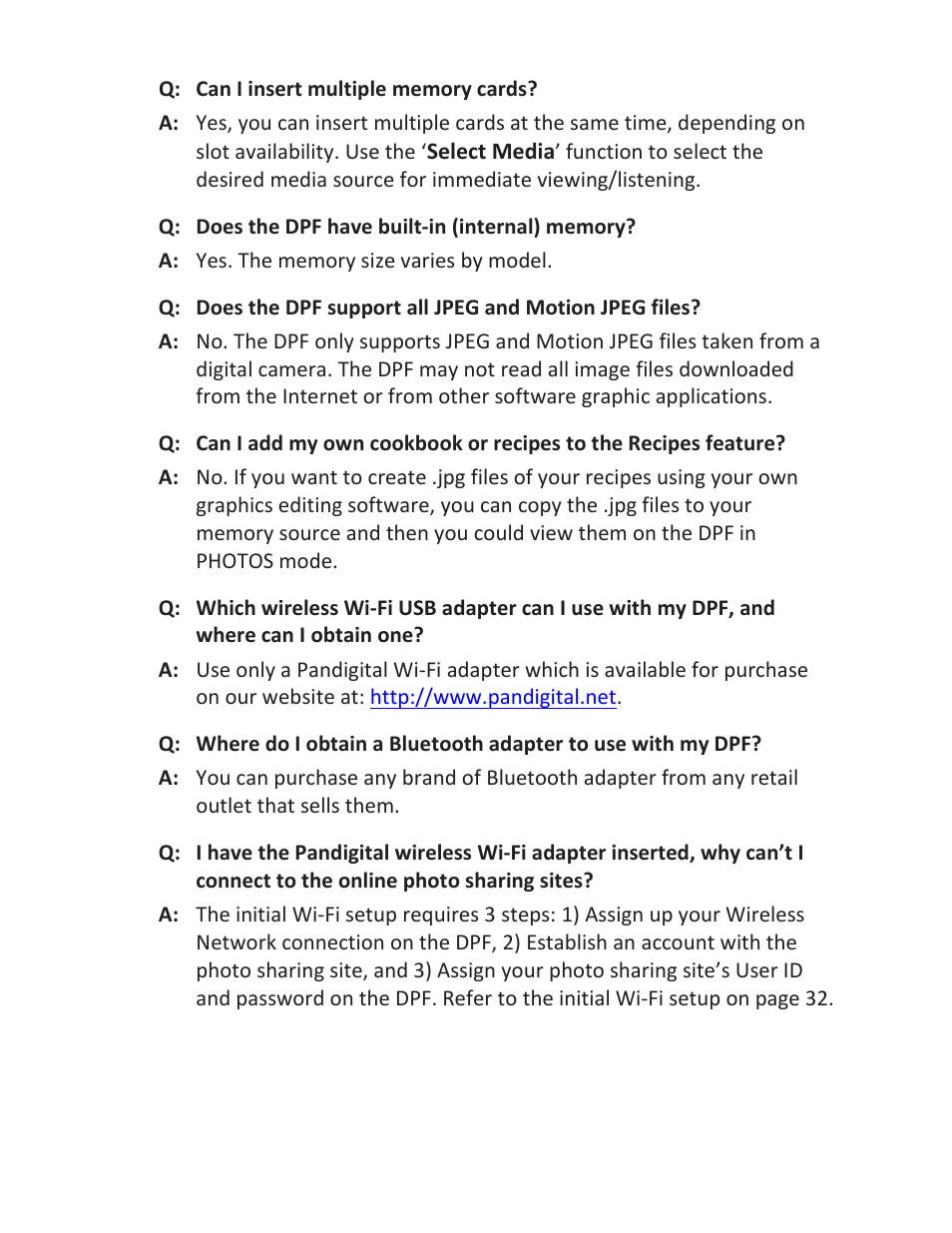 Pandigital PI1002DW User Manual | Page 48 / 52