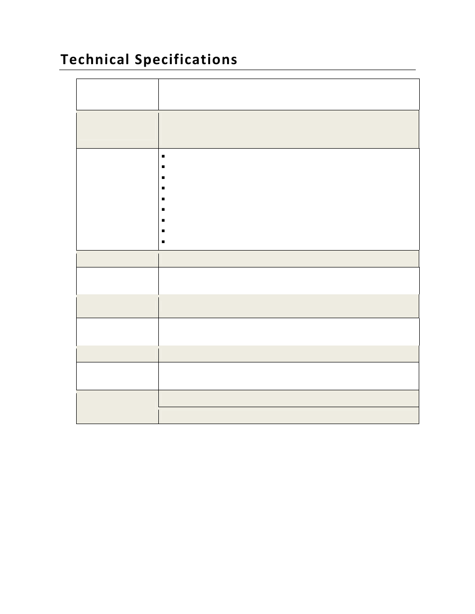 Technical specifications | Pandigital PI1002DW User Manual | Page 50 / 52