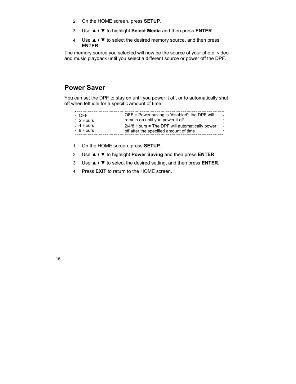 Power saver | Pandigital UGPI7000W01 User Manual | Page 15 / 42