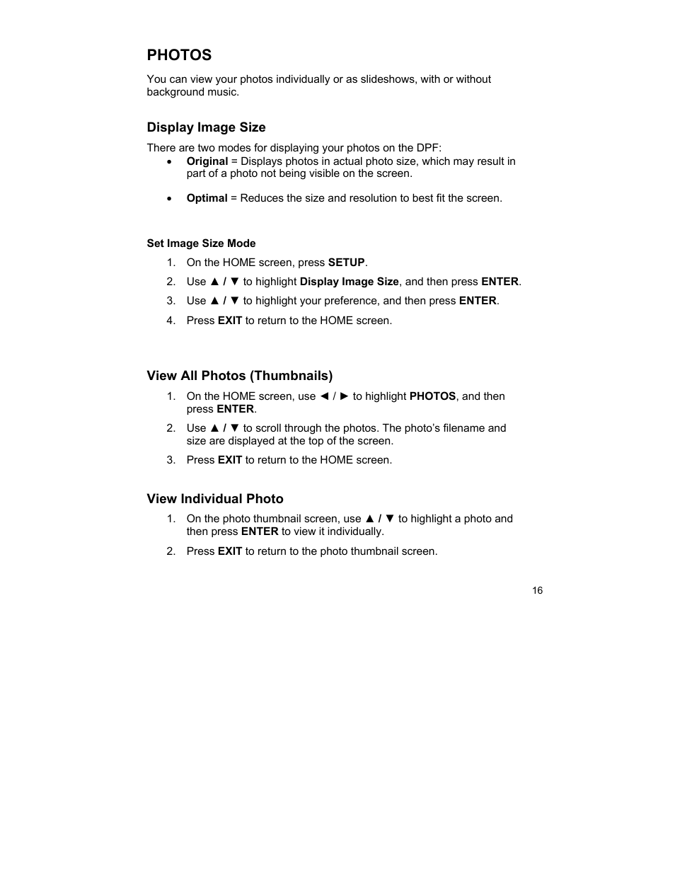 Photos | Pandigital UGPI7000W01 User Manual | Page 16 / 42