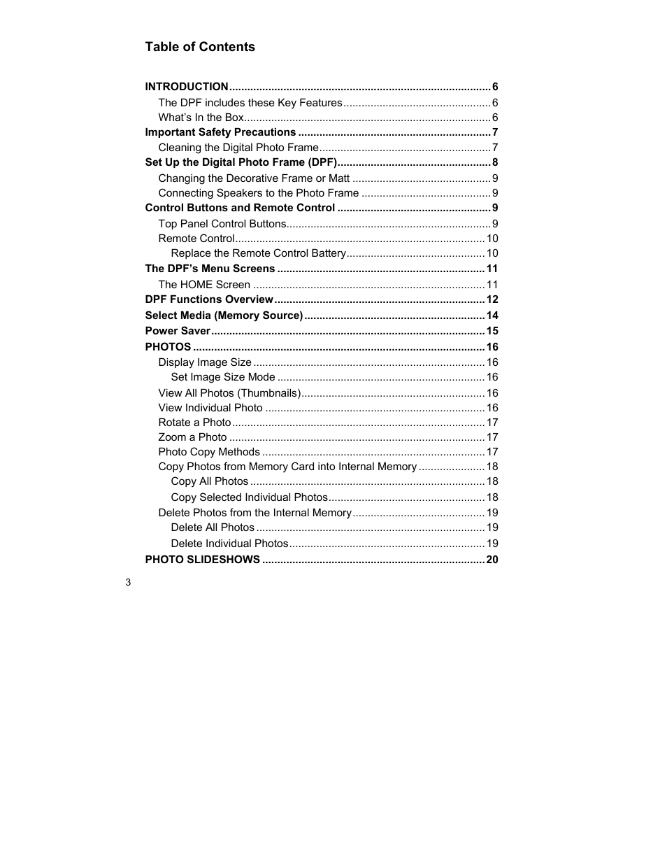 Pandigital UGPI7000W01 User Manual | Page 3 / 42