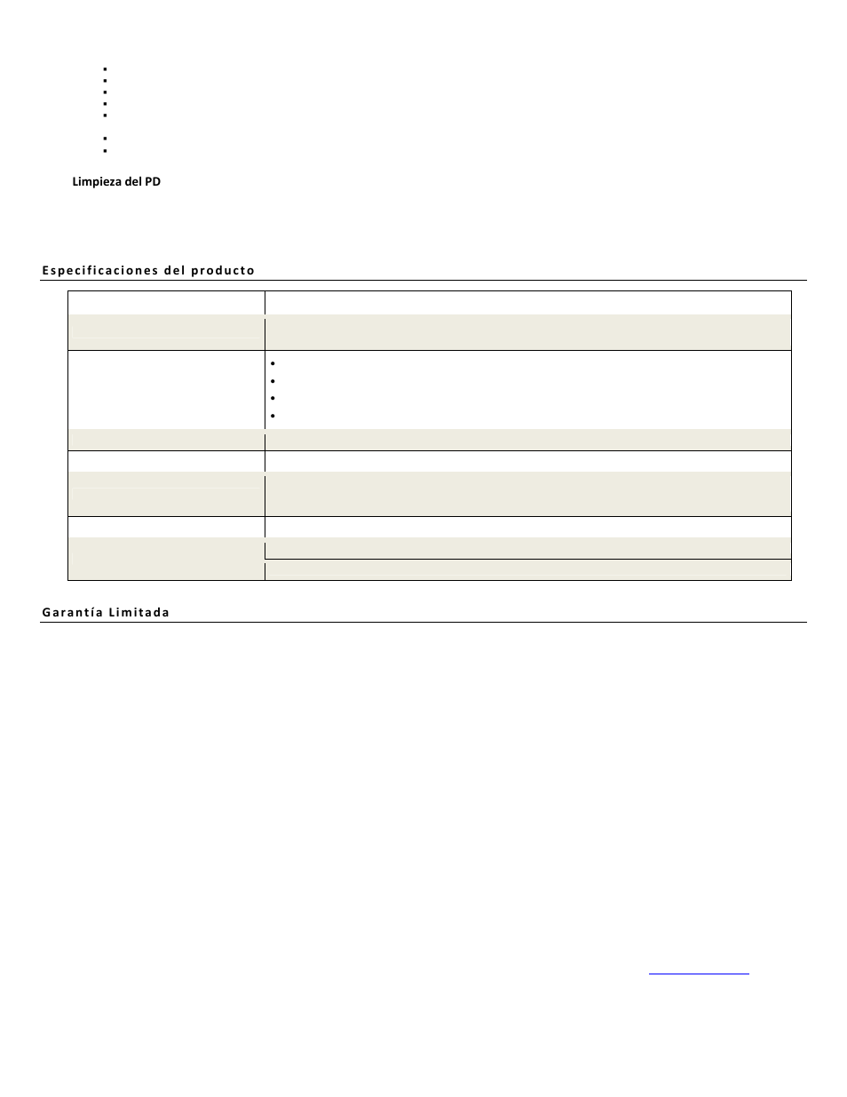 Limpieza del pd | Pandigital PI7002AW User Manual | Page 40 / 41