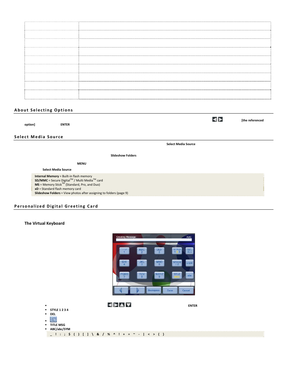 The virtual keyboard | Pandigital PI7002AW User Manual | Page 6 / 41