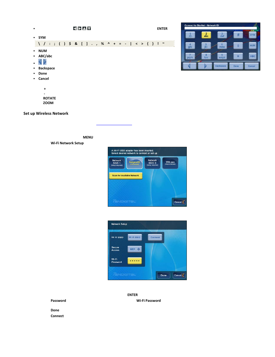 Set up wireless network | Pandigital PI1051DWCB User Manual | Page 16 / 67