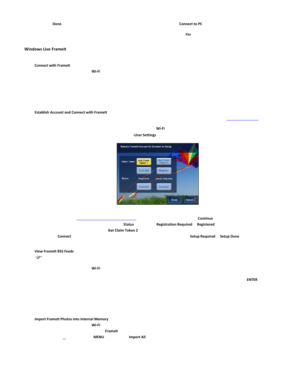 Windows live frameit | Pandigital PI1051DWCB User Manual | Page 17 / 67