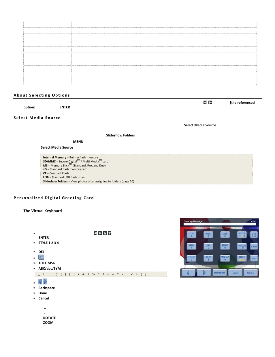 The virtual keyboard | Pandigital PI1051DWCB User Manual | Page 7 / 67