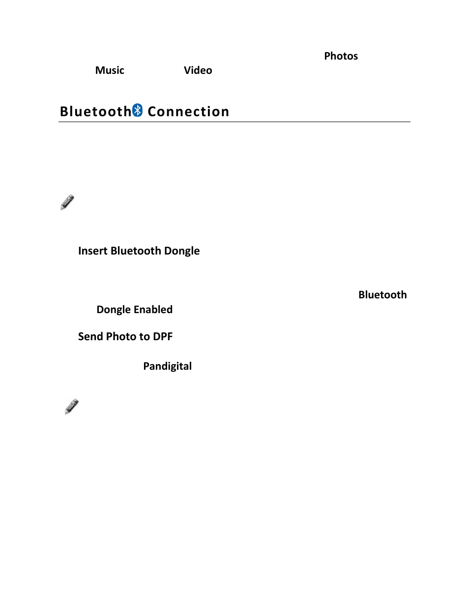 Bluetooth, Connection | Pandigital PI8004W01 User Manual | Page 47 / 54