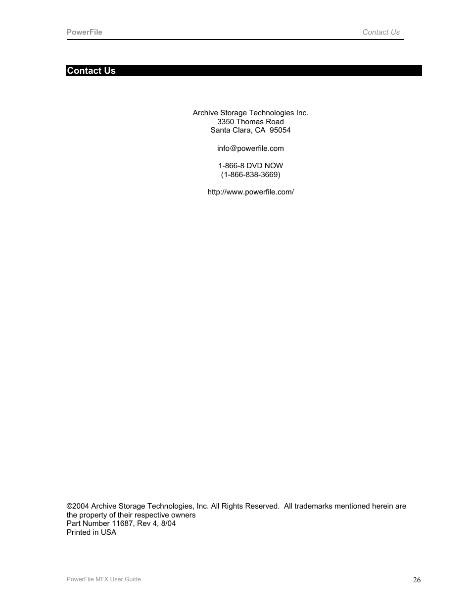 PowerFile C200 User Manual | Page 26 / 26