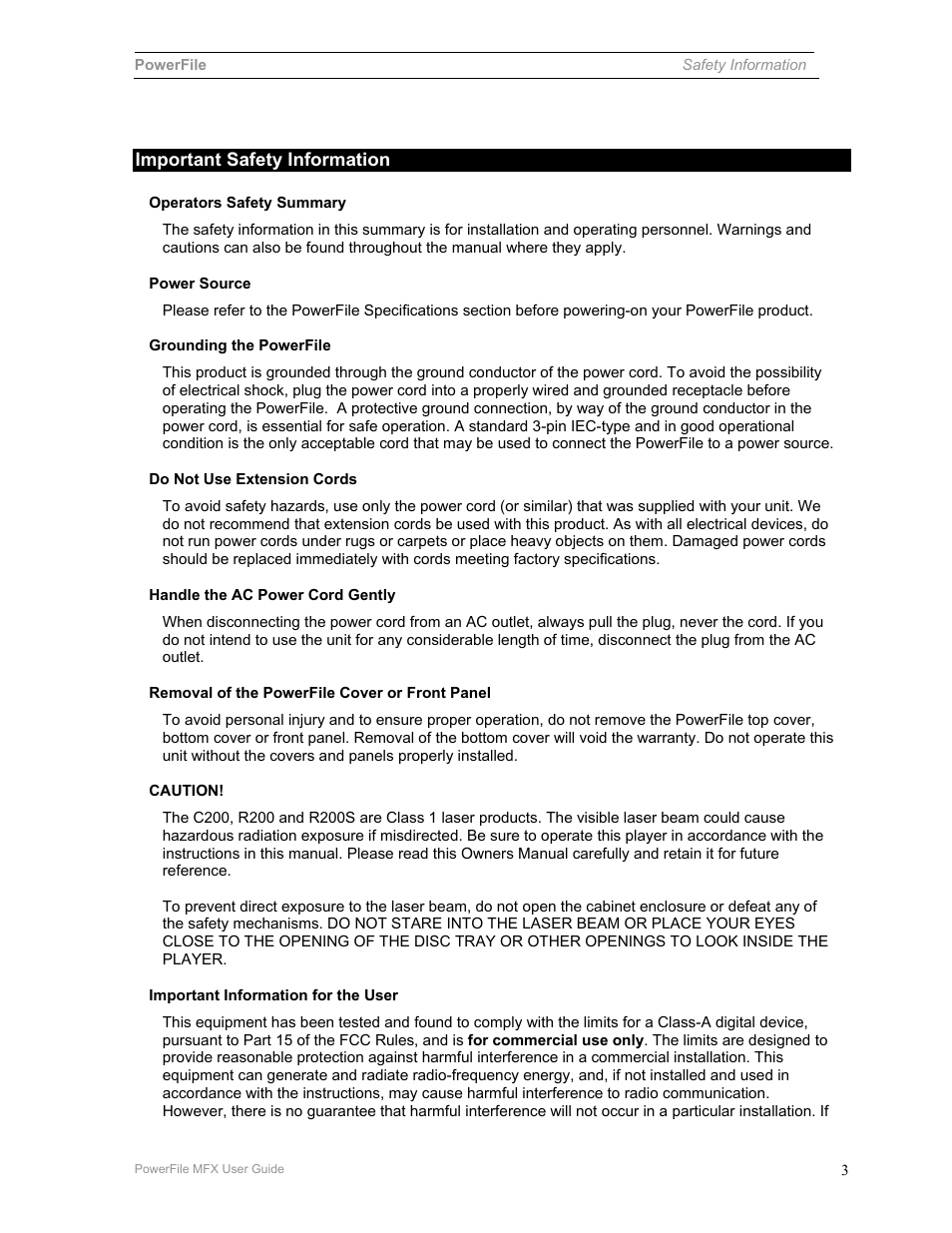 PowerFile C200 User Manual | Page 3 / 26