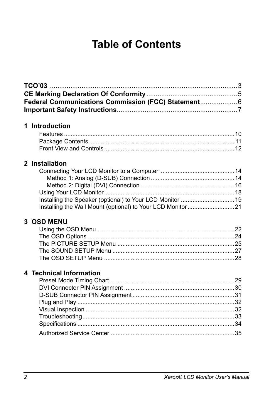 Proview XM9-23w User Manual | Page 3 / 36